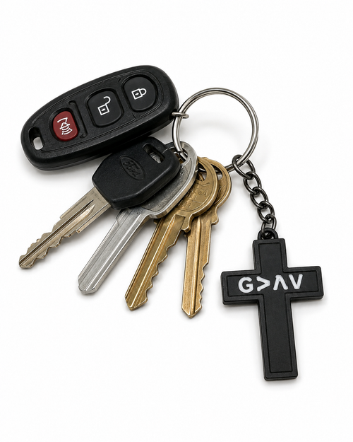 G>∧V Cross Keychain – Faith That Goes Wherever You Go